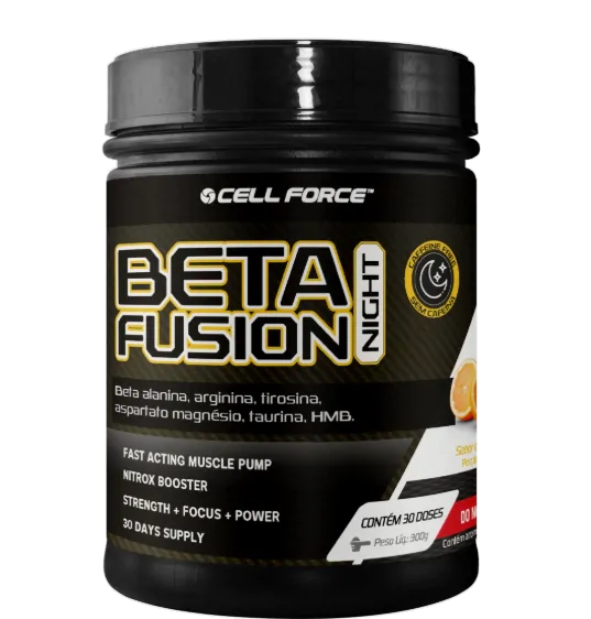 Pré-Treino Pré Treino Beta Fusion Nigth · Sem Cafeína | 300g Sabor Laranja — Cell Force