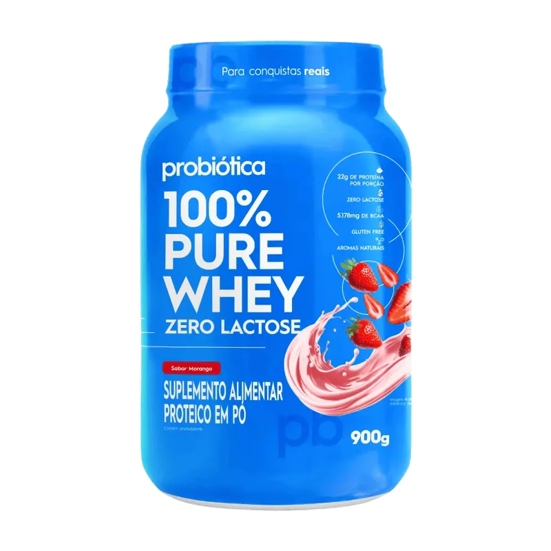 100% Pure Whey Zero Lactose ( · 900g | ) Sabores — Probiótica