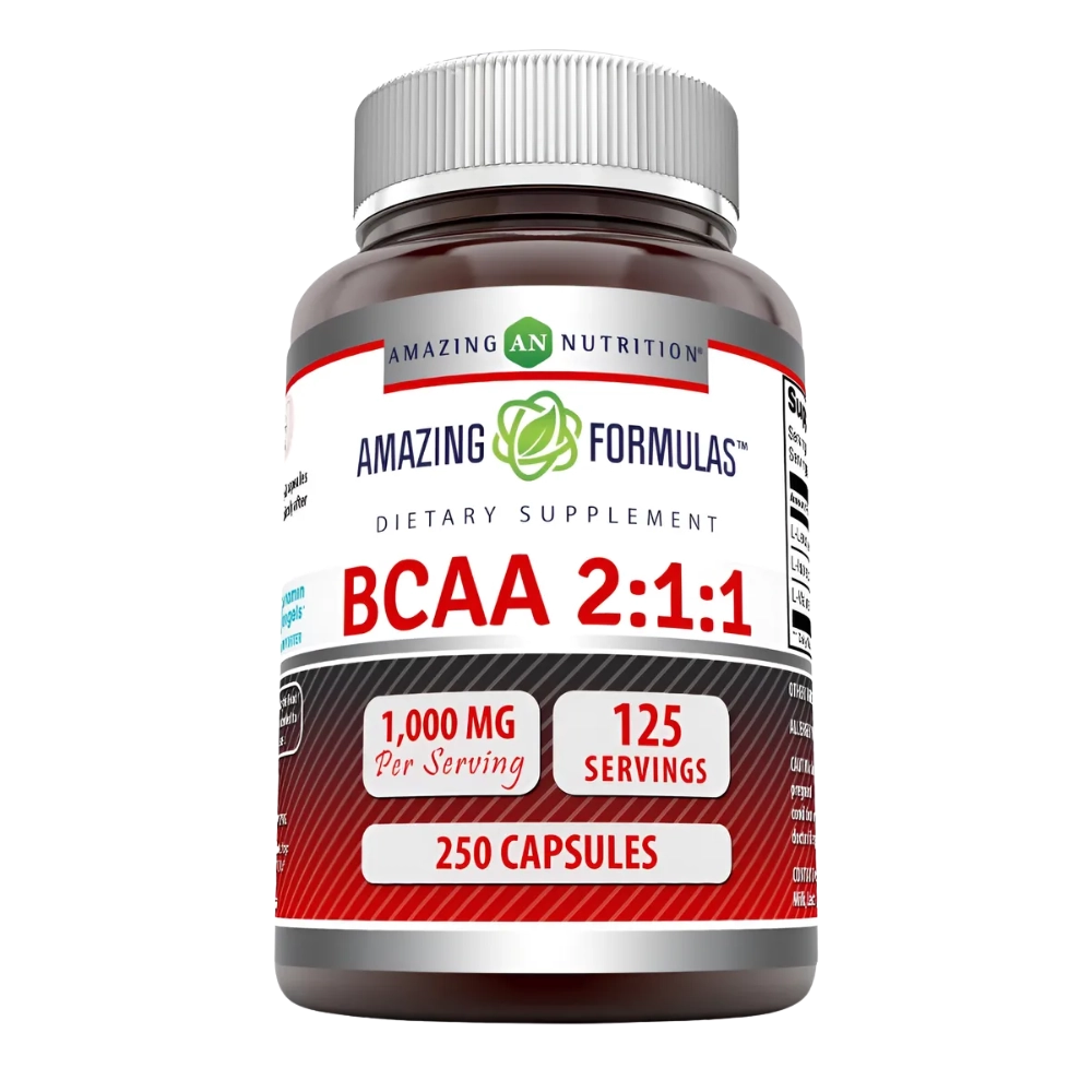 Aminoácidos BCAA 2:1:1 · 1000mg · 250cápsulas — Amazing Formulas