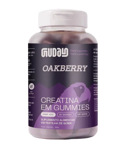 Creatina Oakberry — 60 Gomas Sabor Açai — Guday