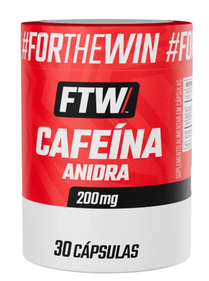 Termogênico Cafeína Anidra 200mg — 30 Cápsulas — FTW