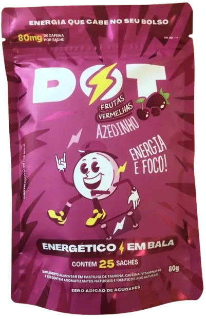 Fitness & Performance Azedinho · Energético em Bala | Sabor Frutas Vermelhas | 25 Sachês — Dot
