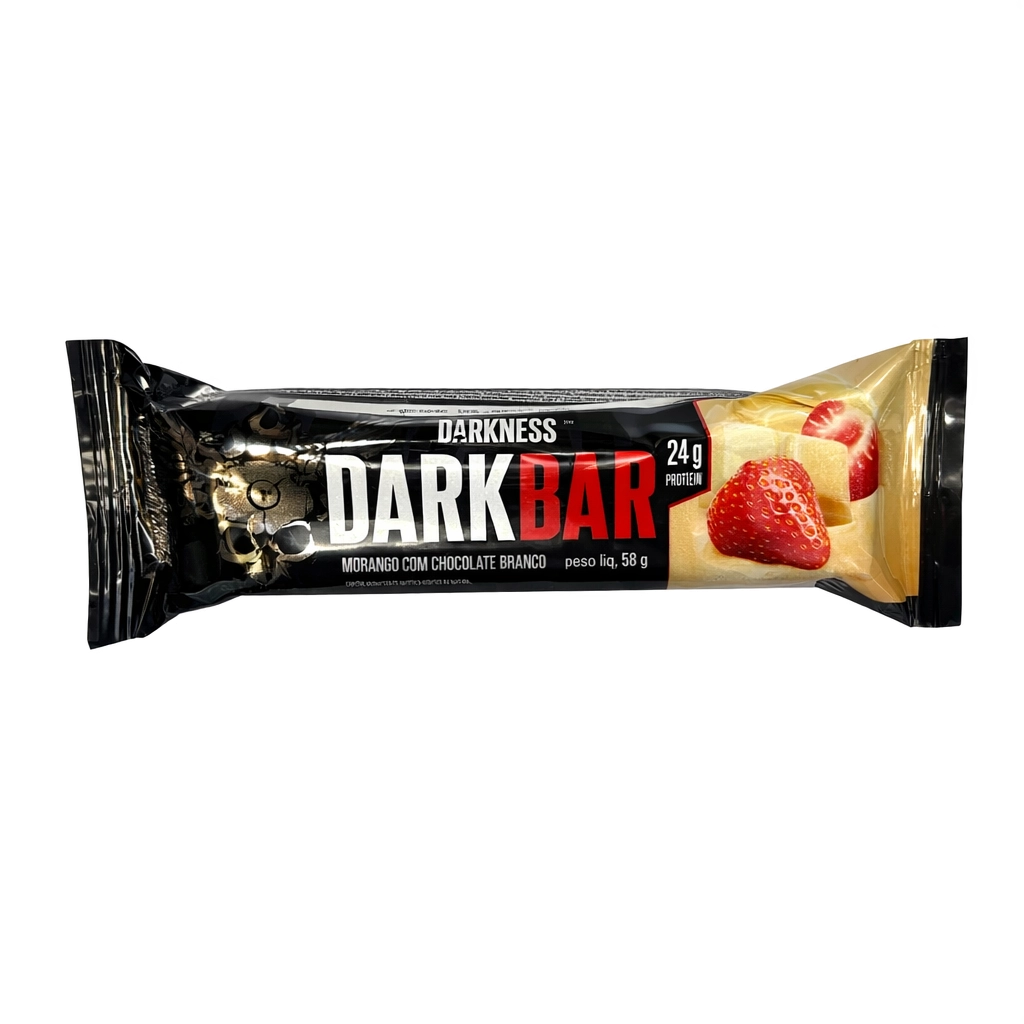 Crisp Bar · Barra Proteica | Sabor Morango Com Chocolate Branco | 90g | 3 Unidades | Darkeness — DARKNESS