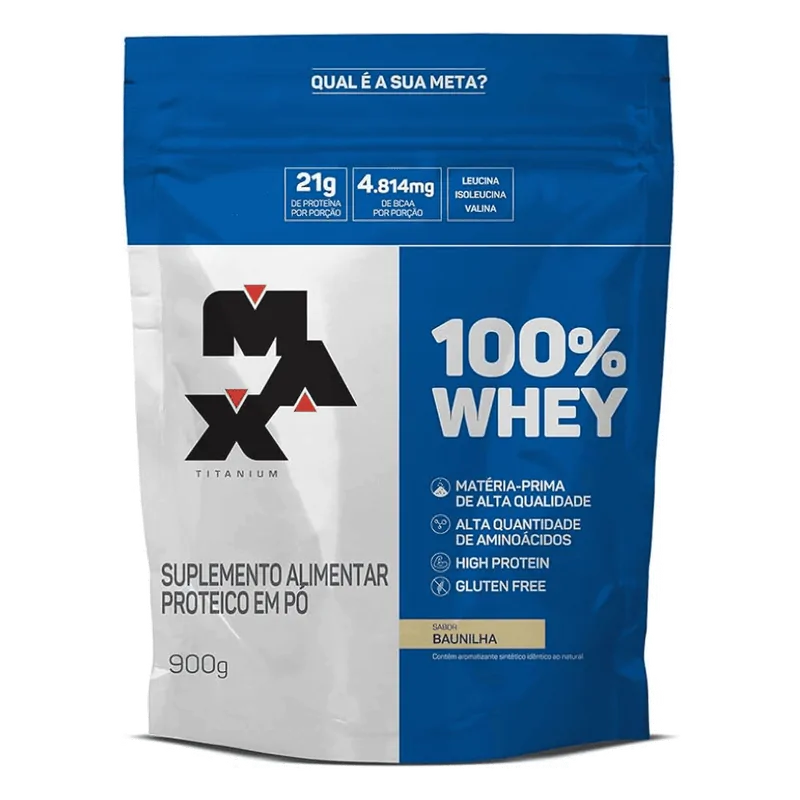Whey Protein Concentrado 100% · 900g | Refil — Max Titanium