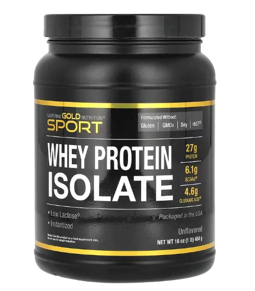 Whey Protein Isolado — 454g Sem Sabor — California Gold Nutrition