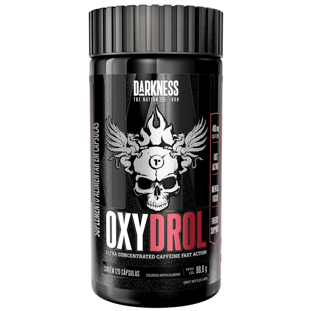 Termogênico Oxydrol Ultra Concentrado de Cafeína · 400 mg | 120 Cápsulas — DARKNESS