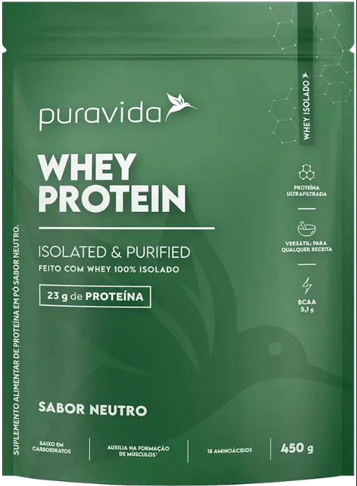 Whey Protein Isolado · 450g | Sabor Neutro — PuraVida