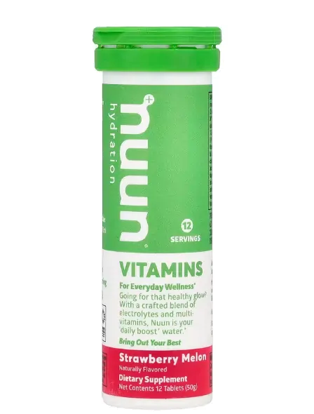 Fitness & Performance Vitamínico Efervescente — 12 Comprimidos Sabor Morango e Melão — Nuun