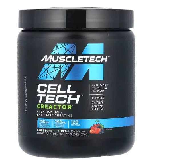 Creatina Cell-Tech Creactor · Sabor Ponche de Frutas | 274g — Muscletech