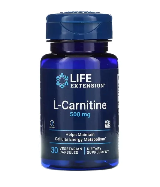 Termogênico L-Carnitina · 500mg | 30 Cápsulas — Life Extension