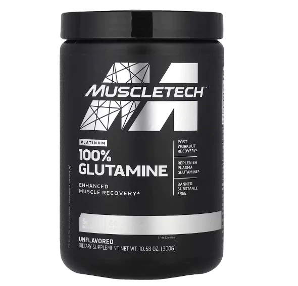 Aminoácidos Glutamina Platinum 100% Glutamina — 300g Sem sabor — Muscletech