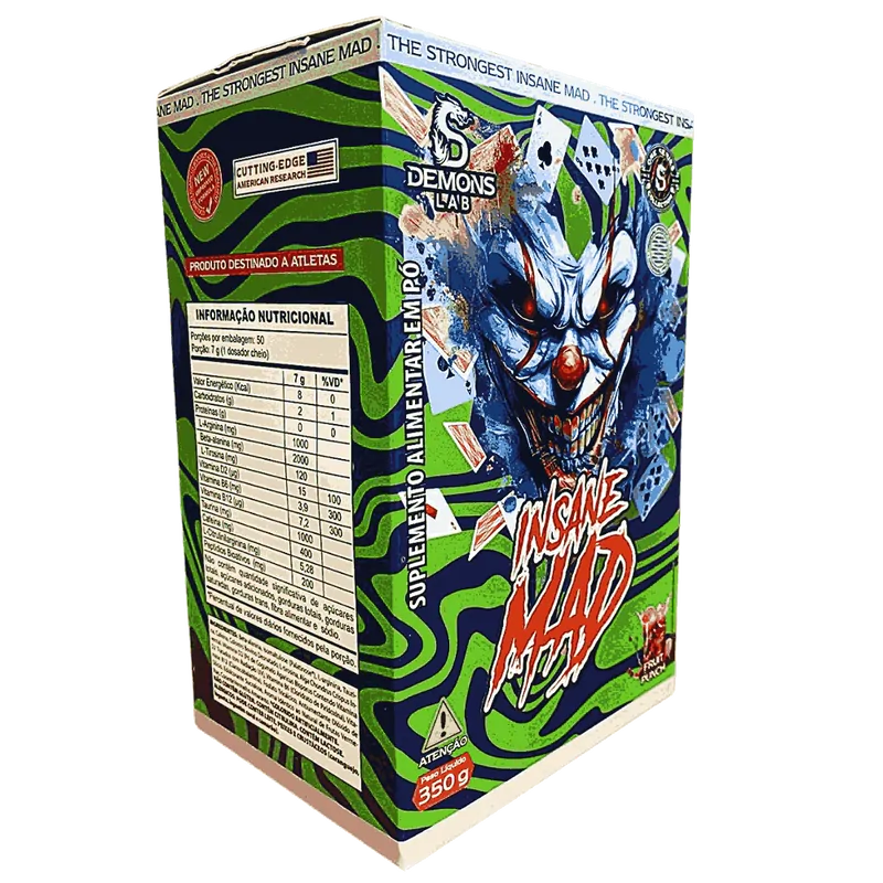 Pré-Treino Insane Mad — 350g Fruit Punch — Demons Lab