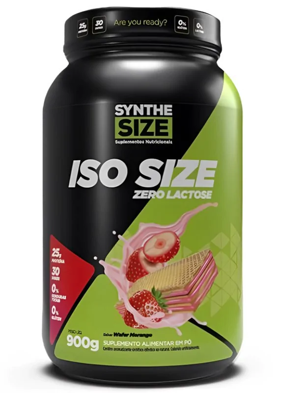 Whey Protein Iso Size · Sem lactose | Sabor Wafer Morango — Synthesize