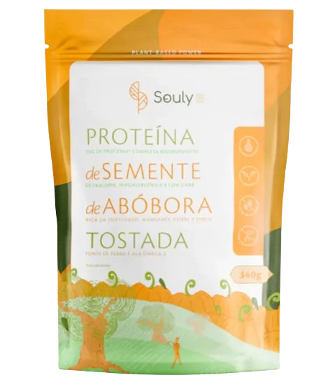 Fitness & Performance Proteína de Semente de Abóbora Tostada — 340g — Souly