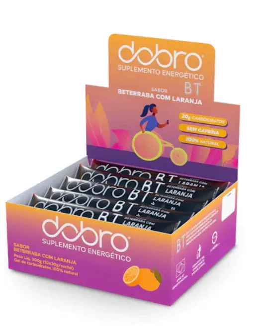 Fitness & Performance BT Gel · Sabor Laranja | 30g cada | Caixa com 10 — Dobro