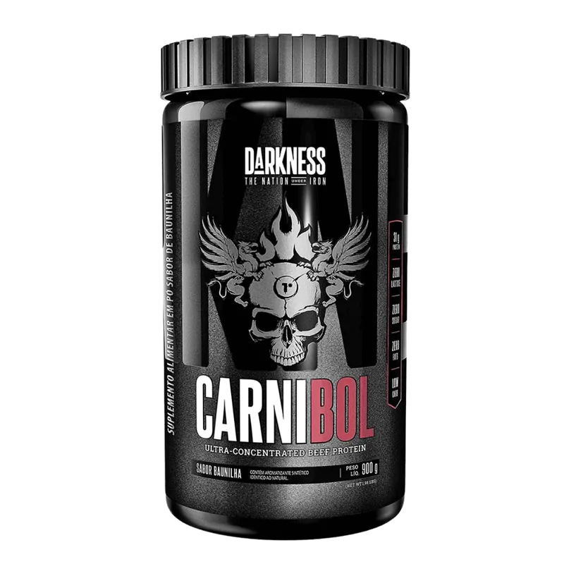 Whey Protein Proteína Isolada de Carne 900g Carnibol — Sabores — DARKNESS