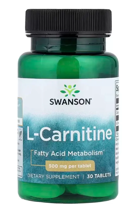 Termogênico L-Carnitina 500mg — 30 Comprimidos — Swanson