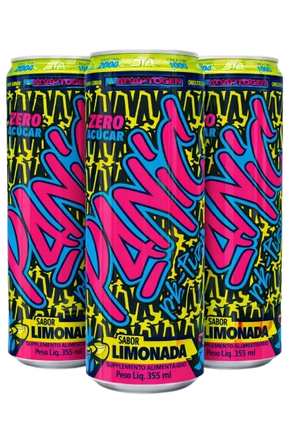 Pré-Treino Pré Treino Panic Drink — Sabores 3 Unidades 355ml Cada — Adaptogen
