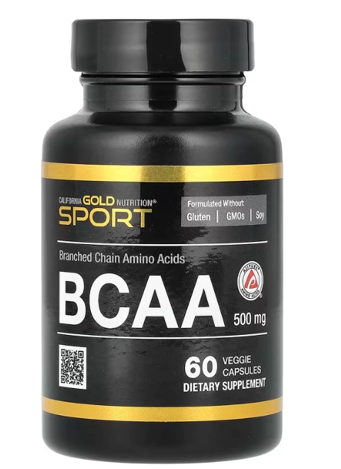 BCAA 500mg · Aminoácidos de Cadeia Ramificada AjiPure | 60 Cápsulas — California Gold Nutrition