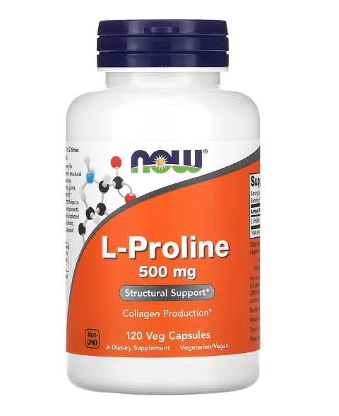 Fitness & Performance L-Prolina · 500mg | 120 Cápsulas — Now
