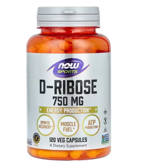 Fitness & Performance D-Ribose 750mg — 120 Cápsulas — Now