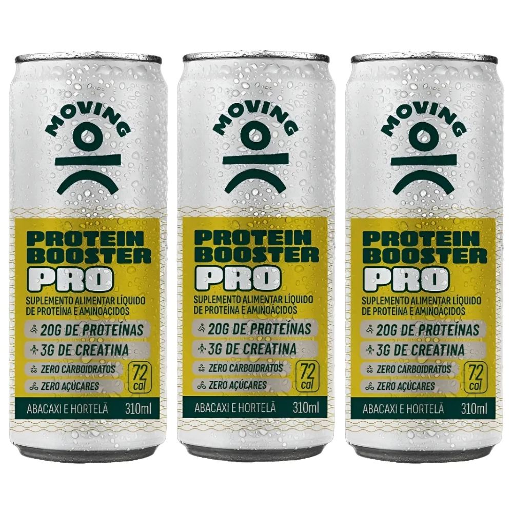 Bebida Protein Booster Pro, Sabores, 3 Unidades 310ml Cada - Moving