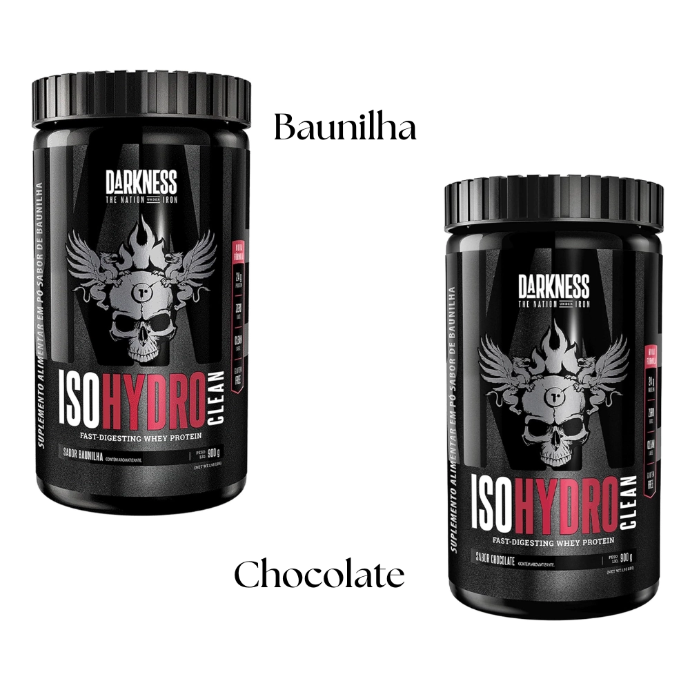 Whey Isolado e Hidrolisado (Iso Hydro Clean) · Sabores | 900g — DARKNESS