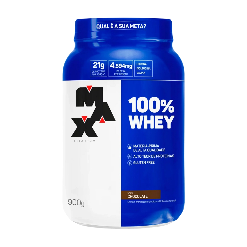 100% Whey — Sabores 900g — Max Titanium