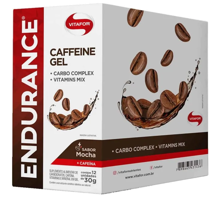 Fitness & Performance Endurance · Caffeine Gel | 12 Sachê de 30g | Sabor Mocha — Vitafor