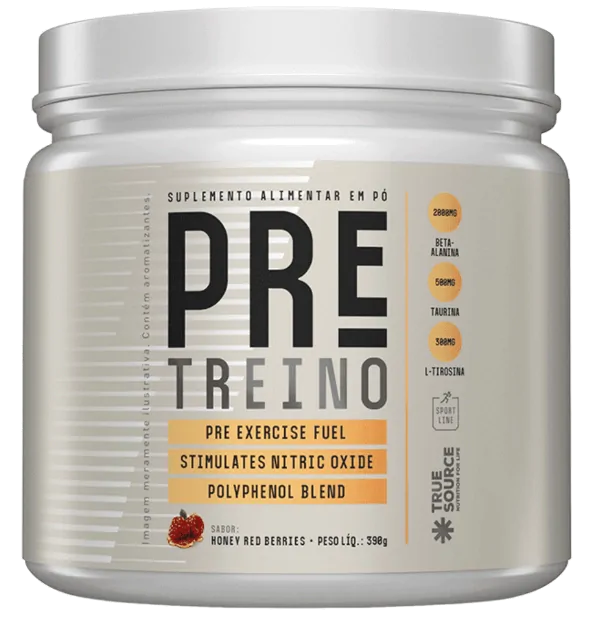 Pré-Treino Pré Treino Sport Line — 390g Sabor Honey Red Berries — True Source