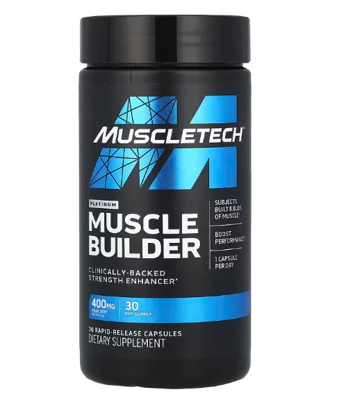 Fitness & Performance Platinum Muscle Builder 400mg — 30 Cápsulas — Muscletech