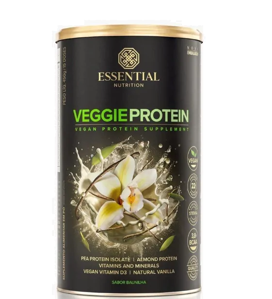Fitness & Performance Veggie Protein Vanilla — Sabor Baunilha 450g — Essential Nutrition