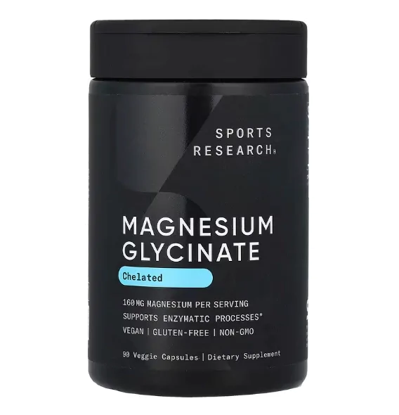 Vitaminas Glicinato de Magnésio 80mg — 90 Cápsulas — Sports Research