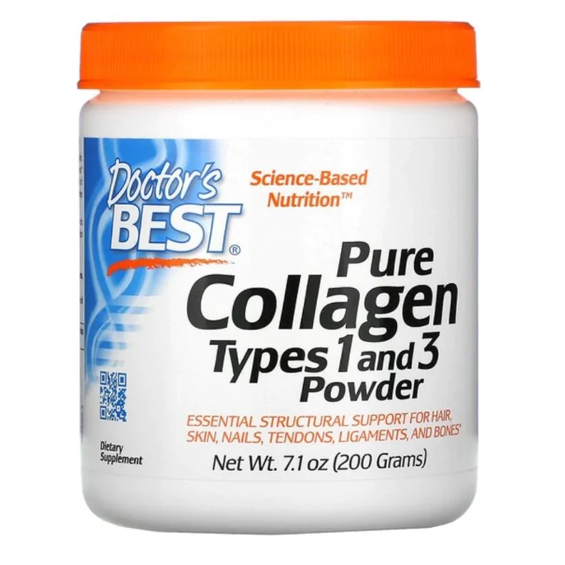 Vitaminas Colágeno Tipo 1 e 3 em Pó · 200g — Doctor's Best