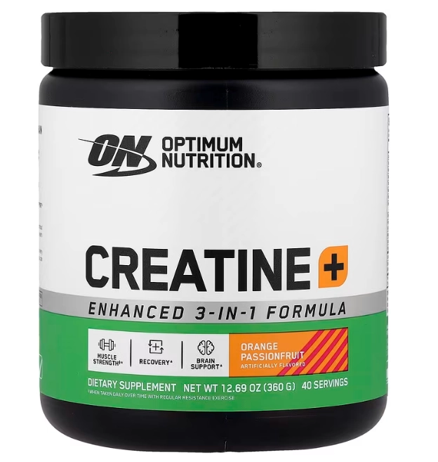 Creatina+ — 360g Sabor Laranja e Maracujá — Optimum Nutrition