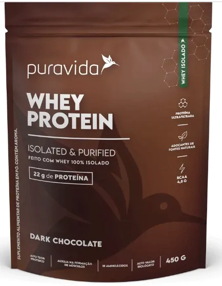 Whey Protein Isolado · Sabor Dark Chocolate | 450g — PuraVida