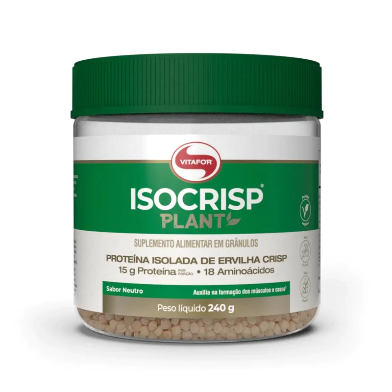 Fitness & Performance Isocrisp Plant · Sabor Neutro | 240g pote — Vitafor