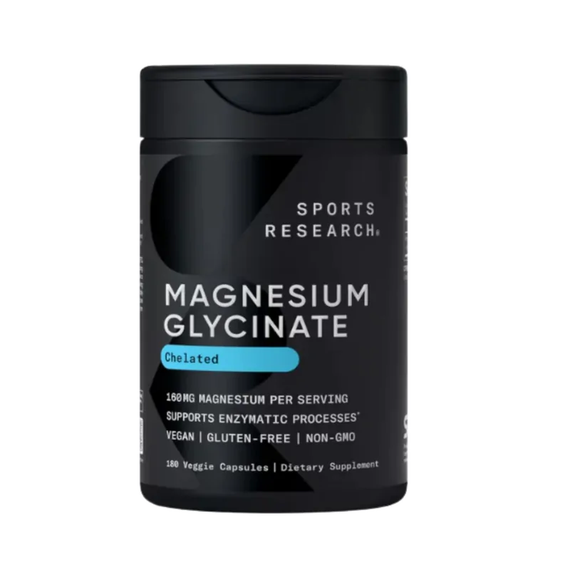 Vitaminas Magnésio Glycinate 160mg — 180 Cápsulas — Sports Research