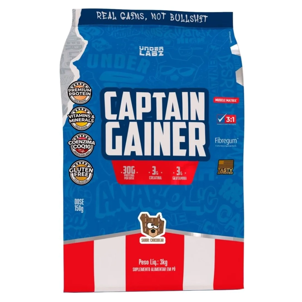 Hipercalórico Mass Captain Gainer · 3kg | Chocobear — Under Labz
