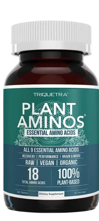 Plant Aminos · Aminoácidos Essenciais Vegetais 100% Orgânicos | 360 Tabletas — Triquetra