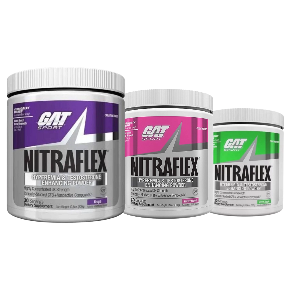 Pré-Treino Nitraflex — 300g Sabores — GAT Sport