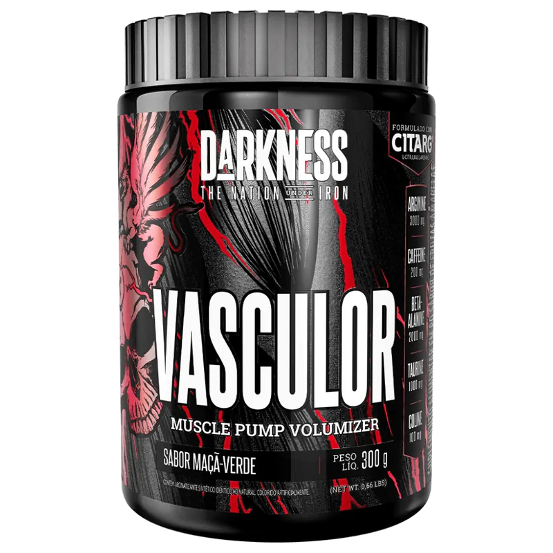 Pré-Treino Pré Treino Vasculor Muscle Pump Volumizer Maça Verde — 300G — DARKNESS