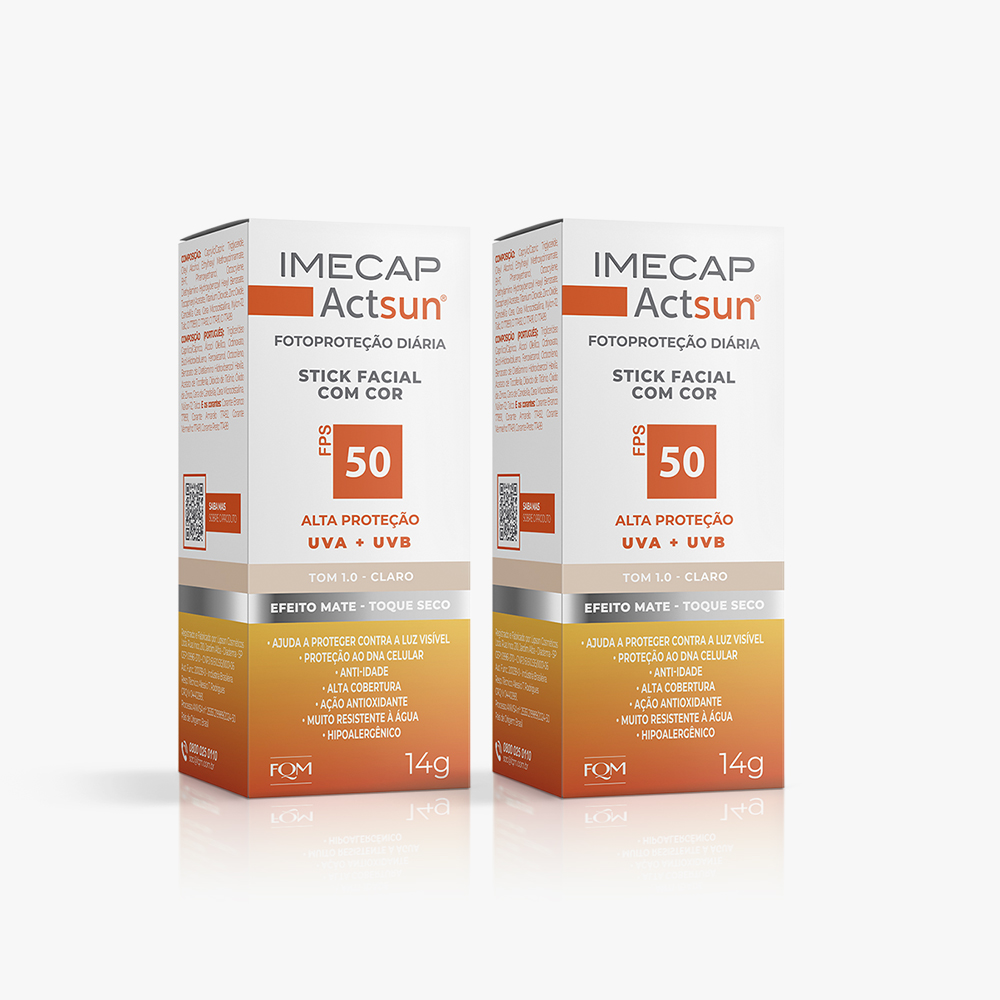 Linha Imecap Kit Actsun Bastão com Cor 2 Unidades Claro — Imecap