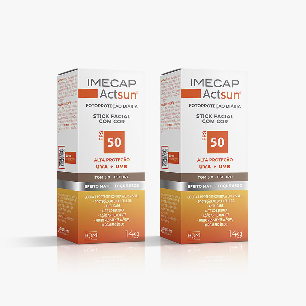 Linha Imecap Kit Actsun Bastão com Cor 2 Unidades Escuro — Imecap