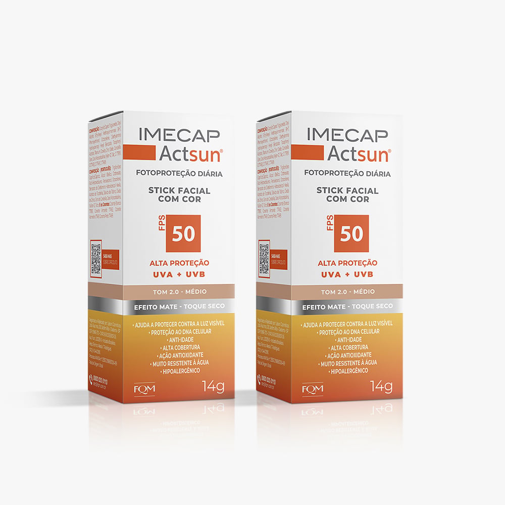 Linha Imecap Kit Actsun Bastão com Cor 2 Unidades Médio — Imecap