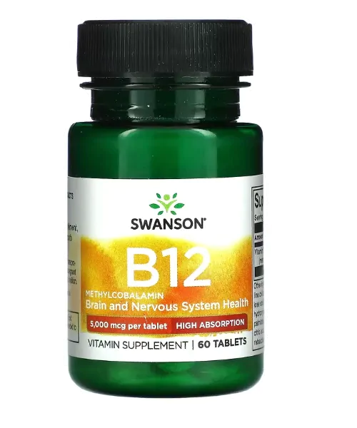 Vitaminas Vitamina B12 · 5000mcg | 60 comprimidos — Swanson