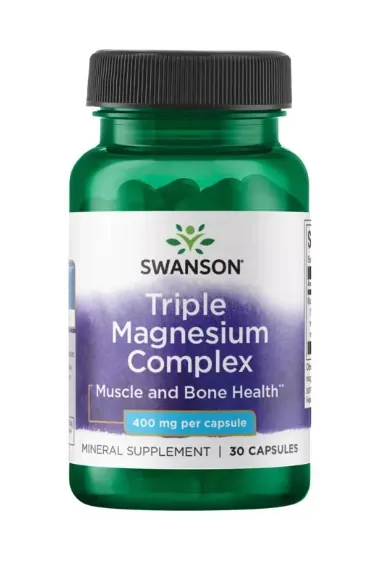Vitaminas Triplo Magnésio Complex · 400Mg | 30 Cápsulas — Swanson