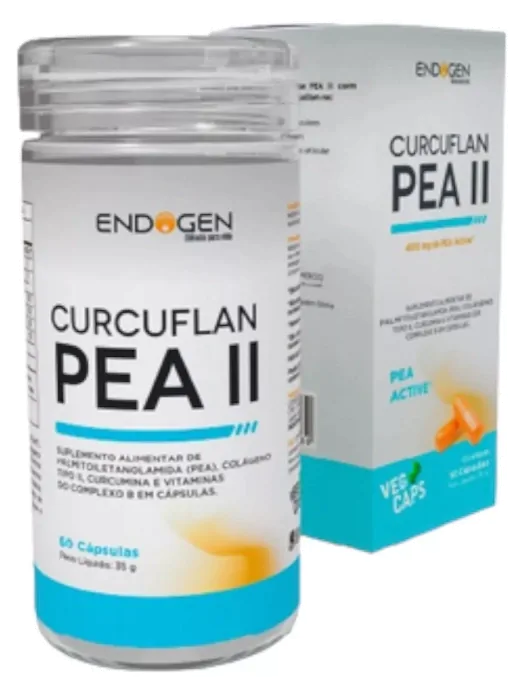 Curcuflan PEA II · Curcumina | Colágeno tipo II e Vitaminas | 60 Cápsulas — Endogen