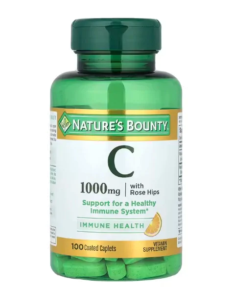 Vitaminas Vitamina C 1000mg com Rosa Mosqueta — 100 Cápsulas — Nature's Bounty