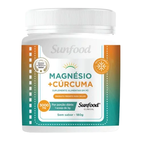 Vitaminas Magnésio + Cúrcuma 3000mg — 180g — Sunfood